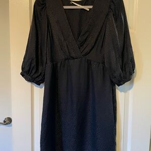 Twelfth Street by Cynthia Vincent Black Long Sleeve Dress